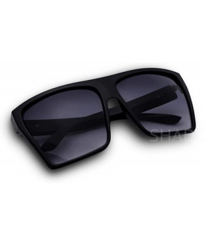 LAUREN Women Sunglasses Flat Top Aviator - Black - CR18I2MI8U5 $4.23 Oversized