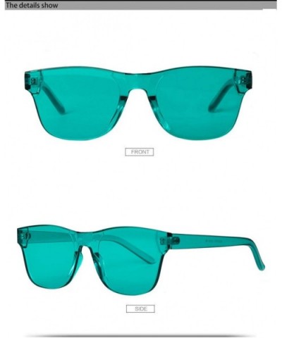 Women Rimless Square Sunglasses Men Eyewear Color Mirror - C2 - CP194ODNYON $19.80 Oval