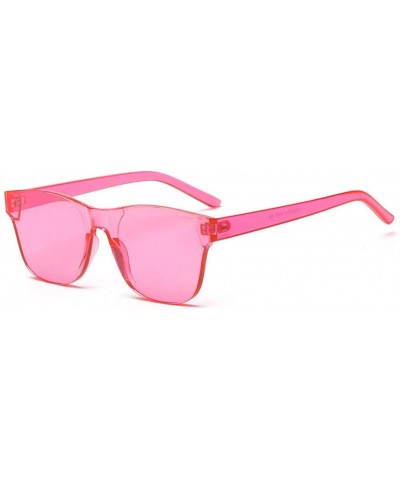 Women Rimless Square Sunglasses Men Eyewear Color Mirror - C2 - CP194ODNYON $19.80 Oval