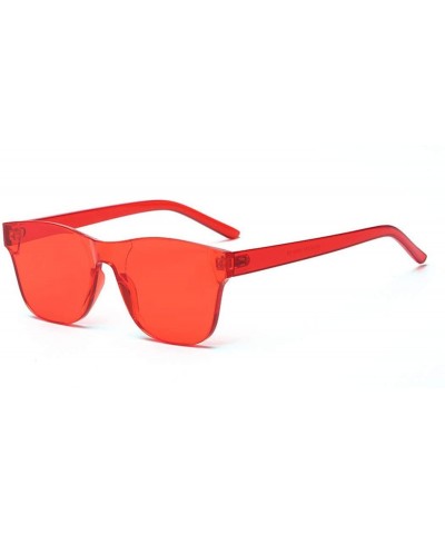 Women Rimless Square Sunglasses Men Eyewear Color Mirror - C2 - CP194ODNYON $19.80 Oval