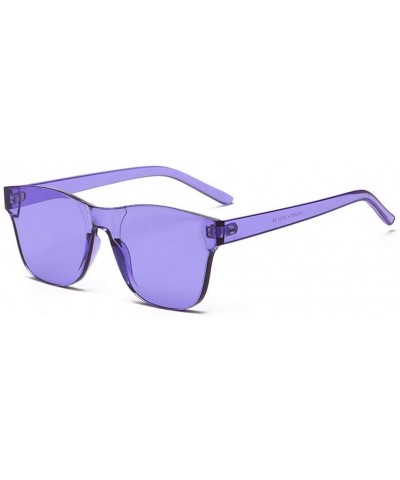 Women Rimless Square Sunglasses Men Eyewear Color Mirror - C2 - CP194ODNYON $19.80 Oval