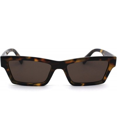 Womens Mod Squared Retro Rectangular Dad Shade Sunglasses - Tortoise Black - C51979ZXTEM $11.54 Rectangular