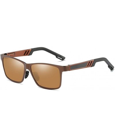 Men's Polarized Sunglasses- Rectangular Full Frame Driving - C1 - CD19706Z5NL $24.52 Rectangular