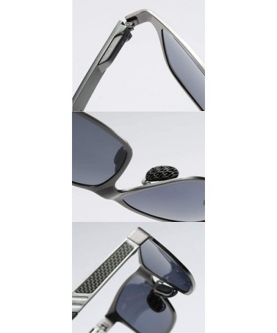 Men's Polarized Sunglasses- Rectangular Full Frame Driving - C1 - CD19706Z5NL $24.52 Rectangular