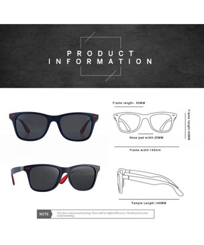 Sunglasses Classic Vintage Square Frame Polarized UV400 Drive Outoodr Sports 6 - 5 - C418YZWCWDL $9.23 Oversized