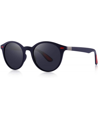 DESIGN Men Women Classic Retro Rivet Polarized Sunglasses TR90 Legs C01 Black - C03 Dark Blue - CQ18XGDTW7S $12.38 Aviator