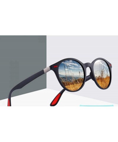 DESIGN Men Women Classic Retro Rivet Polarized Sunglasses TR90 Legs C01 Black - C03 Dark Blue - CQ18XGDTW7S $12.38 Aviator