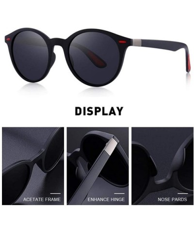 DESIGN Men Women Classic Retro Rivet Polarized Sunglasses TR90 Legs C01 Black - C03 Dark Blue - CQ18XGDTW7S $12.38 Aviator