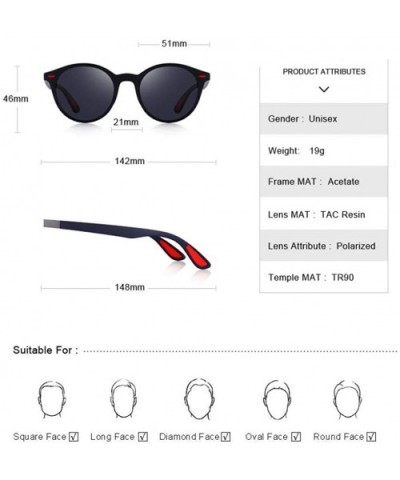 DESIGN Men Women Classic Retro Rivet Polarized Sunglasses TR90 Legs C01 Black - C03 Dark Blue - CQ18XGDTW7S $12.38 Aviator