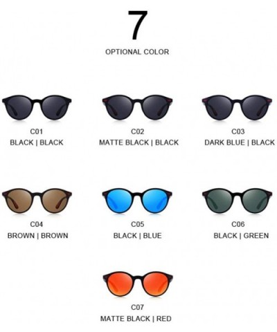 DESIGN Men Women Classic Retro Rivet Polarized Sunglasses TR90 Legs C01 Black - C03 Dark Blue - CQ18XGDTW7S $12.38 Aviator