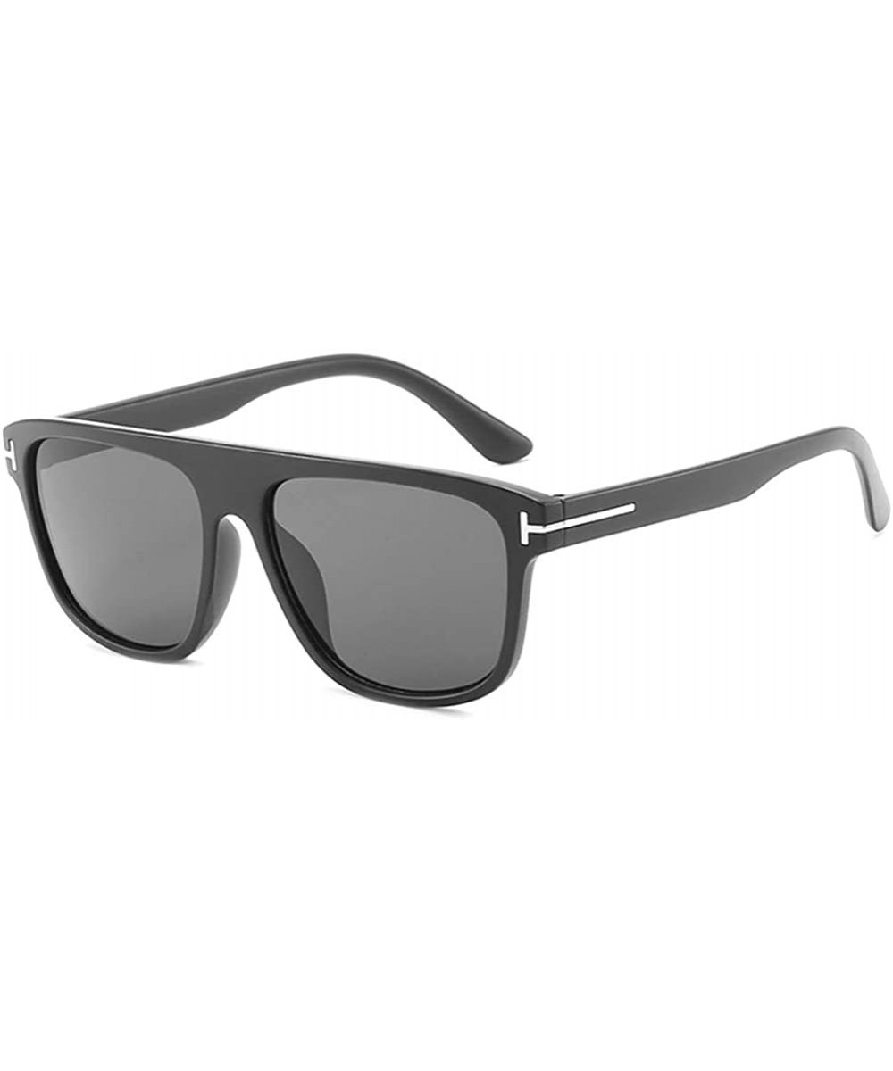 Unisex Sunglasses Fashion Bright Black Grey Drive Holiday Square Non-Polarized UV400 - Sand Black Grey - C918RH6S325 $6.02 Sq...