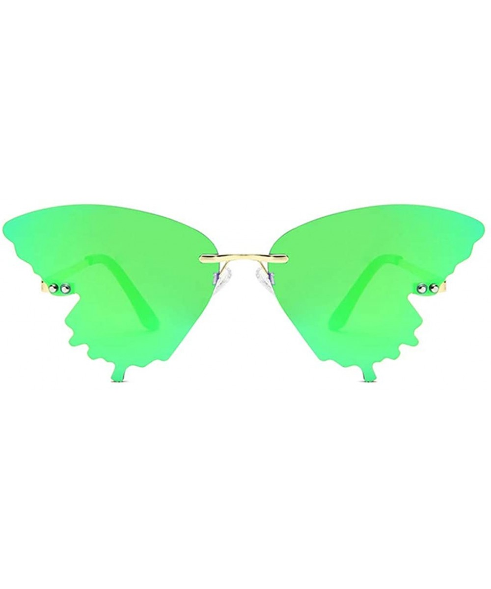 Summer Butterfly Sunglasses Gradient Butterfly Shape Frame - E - CS190MY3XKR $7.75 Sport