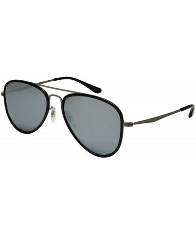Polarized Sunglasses Activties Protection Ultralight - Black Frame - Polarized White Mirrored Lens - CP194Q80D32 $8.02 Aviator