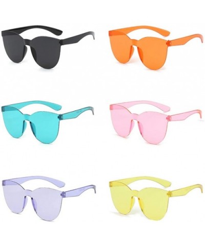 Fashion Jelly Design Style Sunglasses Sexy Retro Sunglasses Resin Lens Sunglasses - Unisex - Celeste - CK199Y4HYOA $9.68 Rimless