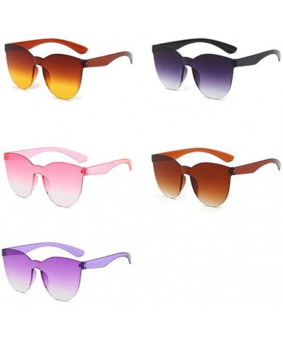 Fashion Jelly Design Style Sunglasses Sexy Retro Sunglasses Resin Lens Sunglasses - Unisex - Celeste - CK199Y4HYOA $9.68 Rimless