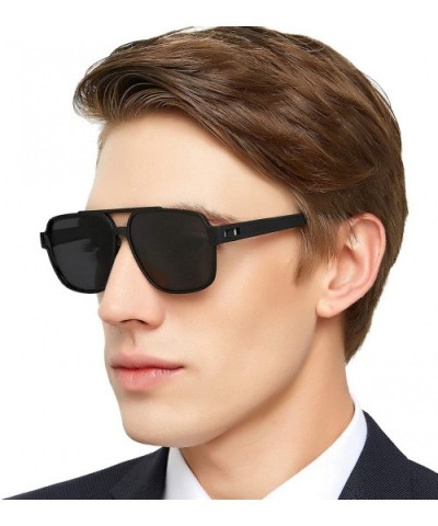 Sunglasses for Men Polarized UV Protection Square Frame for Sport Aviator - White - C818WSR6K86 $14.07 Oversized