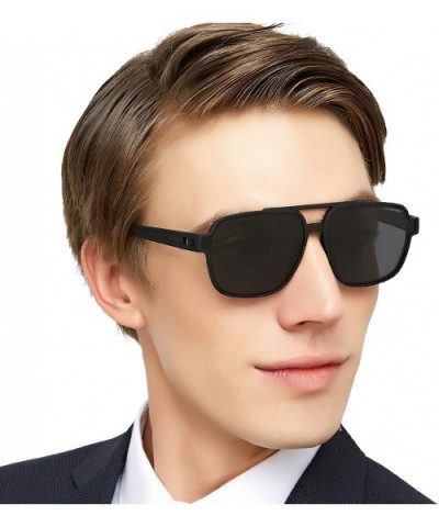 Sunglasses for Men Polarized UV Protection Square Frame for Sport Aviator - White - C818WSR6K86 $14.07 Oversized