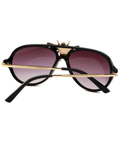 Women Vintage Sunglasses Oversized Resin lens Sun glasses UV400 - Black - CU18NLXOT7W $6.13 Square