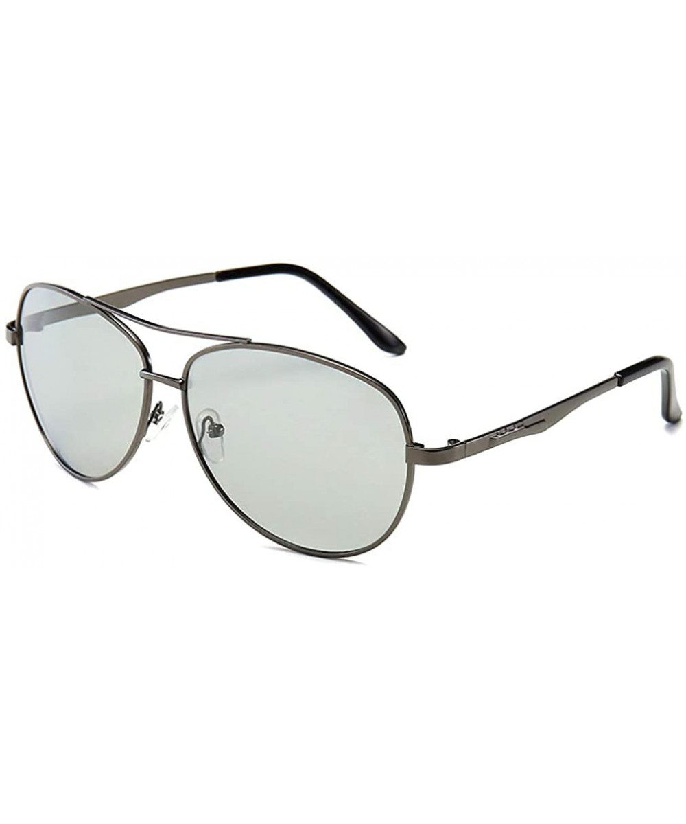 Photochromic Night Vision Polarized Sunglasses Men - Gray - CX18TWNNT7R $17.00 Aviator