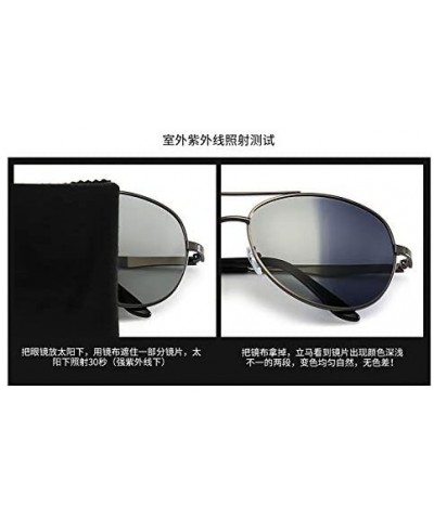 Photochromic Night Vision Polarized Sunglasses Men - Gray - CX18TWNNT7R $17.00 Aviator