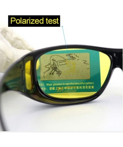 Polarized Night Vision Drving Goggles Fit Over Prescription Glasses Wrap Arounds Sunglasses - Polarized 1 - CC18NCZIAUG $7.10...