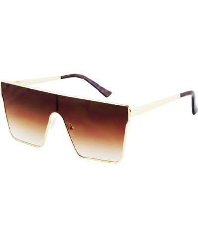 Vintage Oversized Sunglasses Gradient Protection - Brown - C418X690KUL $8.76 Aviator