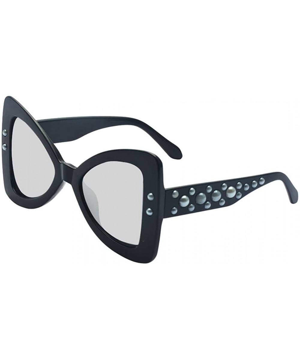 Women's Oversize Large Bow Tie Shape Tinted Lens Butterfly Sunglasses - Black-gray - CU1898YODUO $5.73 Butterfly