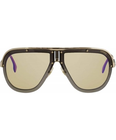 Americana Shield Sunglasses - Gold/Brown - CM188NR7KMC $41.75 Shield