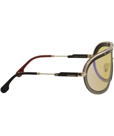 Americana Shield Sunglasses - Gold/Brown - CM188NR7KMC $41.75 Shield