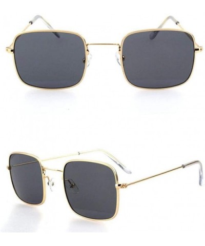 2019 Square Sunglasses Women Men Retro Fashion Rose Gold Sun Glasses Black - Gray - CS18XGEY60W $6.13 Square