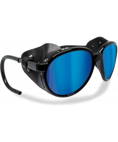 Glacier Polarized Sunglasses for Mountain Hiking Trekking Ski mod Cortina Italy Shiny Black - CX180WTHEHE $51.29 Round