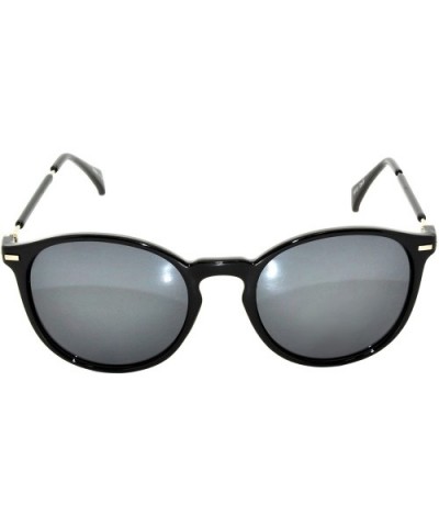 Women Stylish Retro Semi - Rimless Circle Round Vintage Sunglasses - Black Round - CU11UELIP2R $6.41 Wayfarer