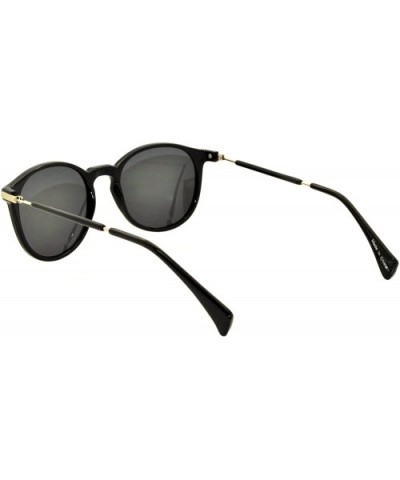 Women Stylish Retro Semi - Rimless Circle Round Vintage Sunglasses - Black Round - CU11UELIP2R $6.41 Wayfarer