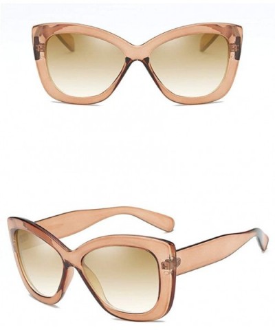 Ultra light Fashion Square Gradient sunglasses women Sunshades glasses UV400 - Brown - C818RX662S5 $8.60 Square