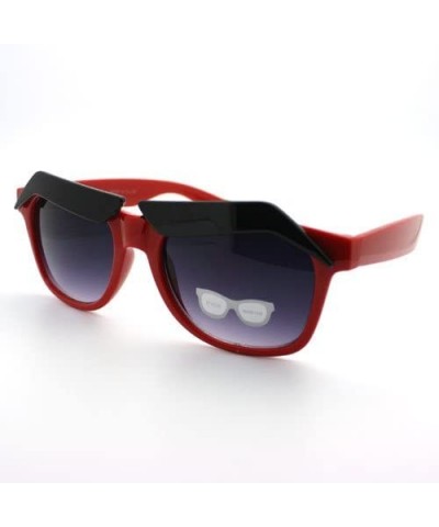 New Eyebrow Sunglasses Cartoon Funny Novelty Gag Gift - Red - CT11EPLPP61 $6.24 Wayfarer