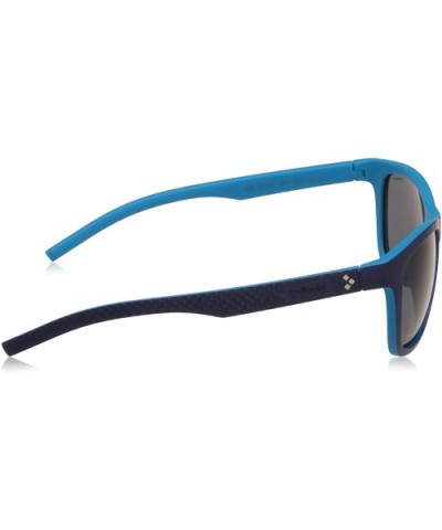 Men's Pld7008/S Rectangular Sunglasses - Blue/Gray Polarized - CF12MXXYH9U $31.28 Rectangular