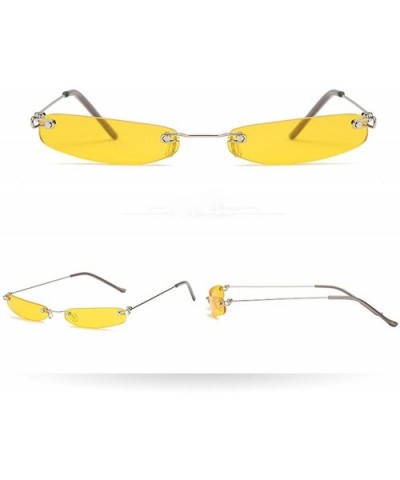 Women Man Vintage Transparent Small Frame Sunglasses Retro Eyewear Fashion - 7201f - CX18RT0WSXN $6.76 Aviator