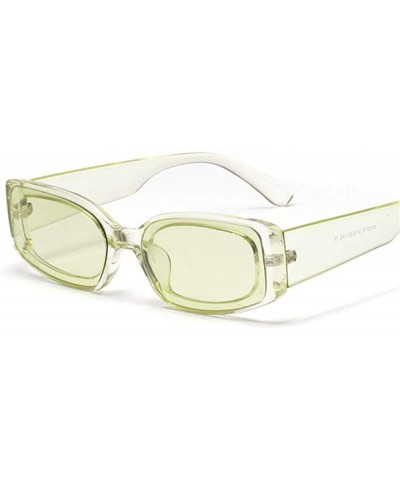 Fashion Cat Eye Sunglasses Women Brand Designer Rectangle Sun Black As Picture - Blue - CT18YZU04KC $8.14 Aviator