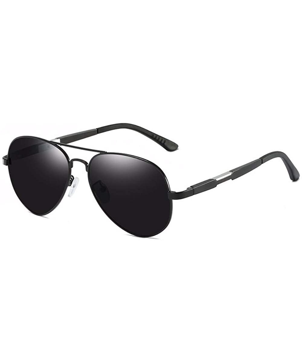 Men's Metal Polarizing Sunglasses Classic Big Frame Toad Mirror Sunglasses Driving Mirror - B - CC18QCIGEYI $36.20 Aviator