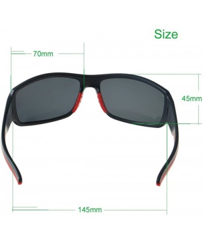 Polarized Sports Sunglasses TR90 Durable Frame For Cycling Driving Running Fishing - Black - C018E5DGGD2 $11.76 Sport