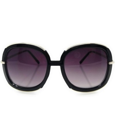 Mid sized Elegant accents Sunglasses - Black Frame/ Grey Lens - CW18L8YWMI2 $9.21 Rectangular