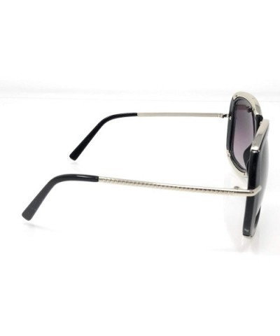 Mid sized Elegant accents Sunglasses - Black Frame/ Grey Lens - CW18L8YWMI2 $9.21 Rectangular