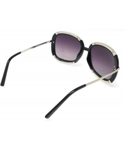 Mid sized Elegant accents Sunglasses - Black Frame/ Grey Lens - CW18L8YWMI2 $9.21 Rectangular