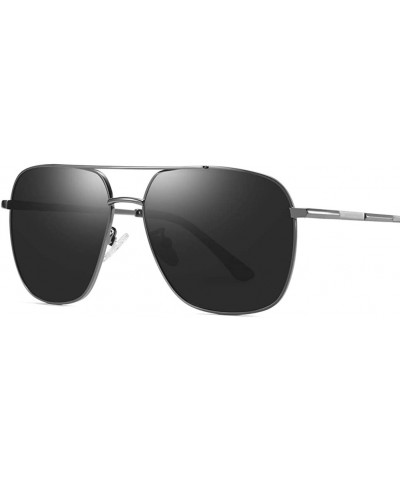 Square Polit UV400 Protection Polarized Sunglasses for Men Women - Grey Grey - C718O53IOGR $8.19 Square