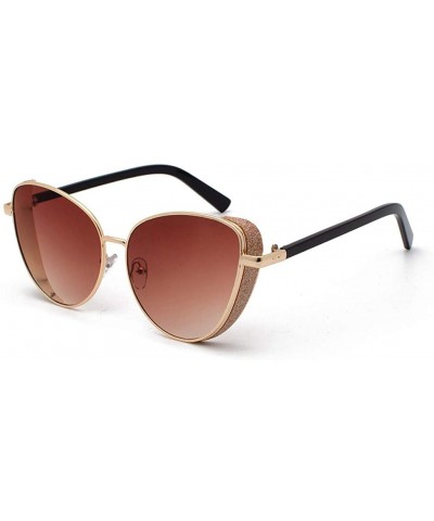 Polarized Protection Sunglasses Cat Eye Sunglass - Coffee - C51902Z4WNN $8.68 Round