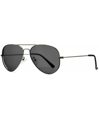 Classic Polarized Aviator Sunglasses for Men Women Mirrored UV400 Protection Lens Metal Frame - CJ18S6972H9 $8.10 Oversized