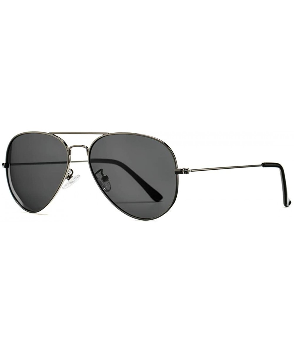 Classic Polarized Aviator Sunglasses for Men Women Mirrored UV400 Protection Lens Metal Frame - CJ18S6972H9 $8.10 Oversized