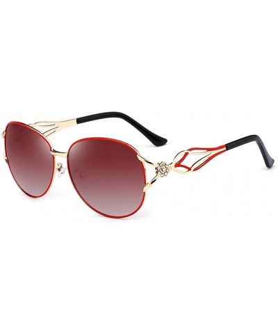 Women Fashion Butterfly Sunglasses Polarized Diamond Sunglasses Driving Coating Sunglasses UV400 - Golden Tea - CZ18U3XU4D7 $...
