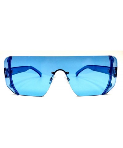 NEW MODEL 2018!!! New OVERSIZED Women Sunglasses Flat Top Square - Blue Ocean - C118DCIRTM5 $7.12 Square
