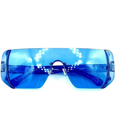 NEW MODEL 2018!!! New OVERSIZED Women Sunglasses Flat Top Square - Blue Ocean - C118DCIRTM5 $7.12 Square